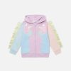 Barn Stella McCartney Trojor Och Koftor | Rainbow Unicorn Hoodie Med Dragkedja