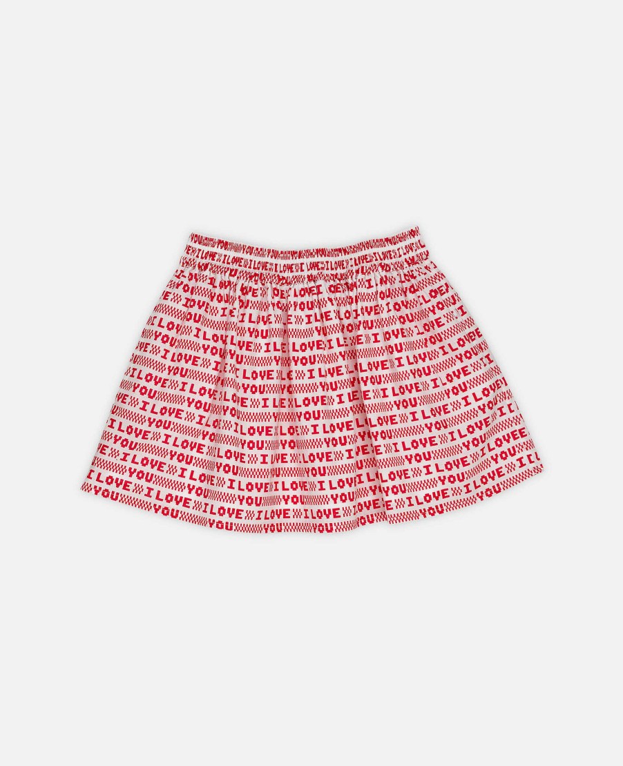 Barn Stella McCartney Byxor Och Kjolar | I Love You' Heart Print Shorts