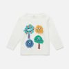 Barn Stella McCartney Baby Boys | Monster Face Print Langarmad T-Shirt