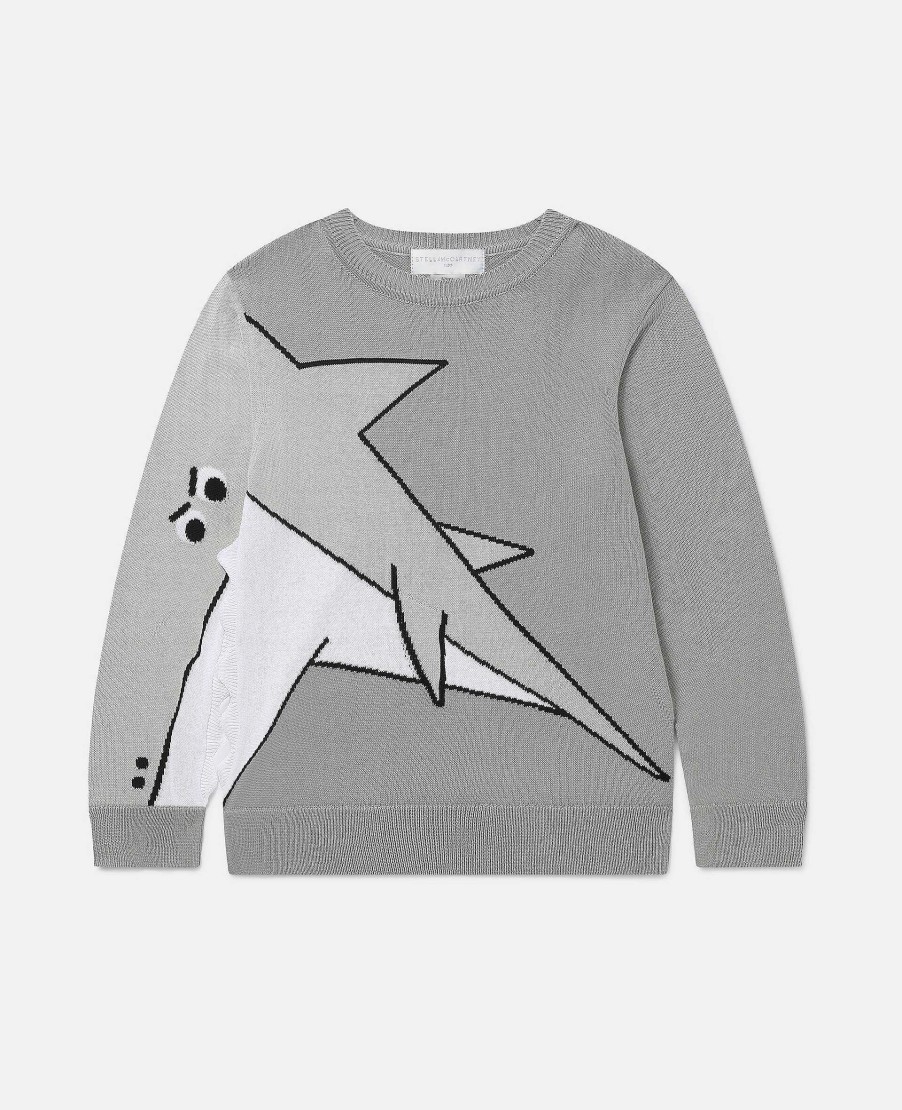 Barn Stella McCartney T-Shirts Och Troja | Shark Motiv Jumper