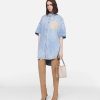 Kvinnor Stella McCartney Skjortor Och Toppar | S-Wave Vintage Wash Denimklanning Utan Krage