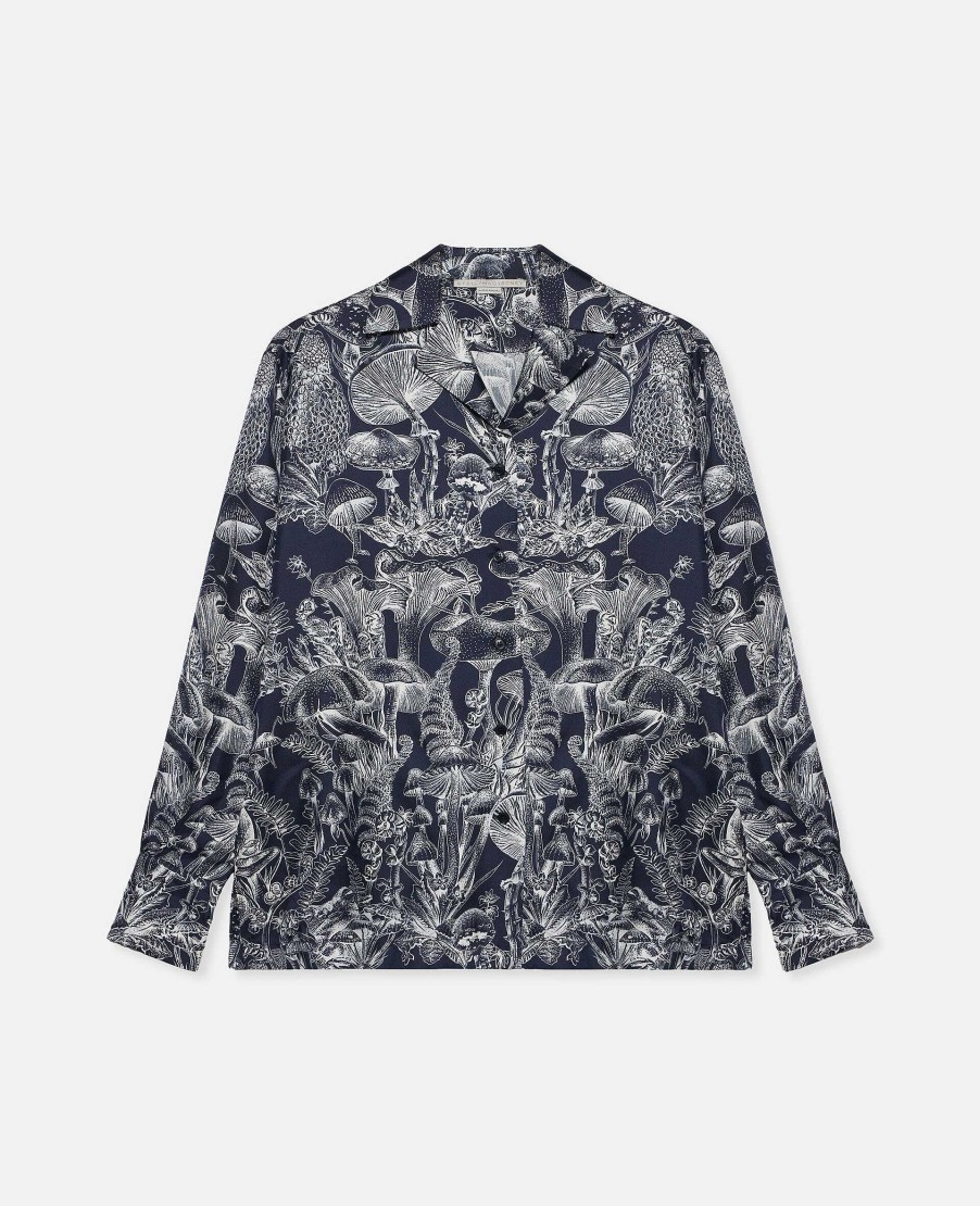 Kvinnor Stella McCartney Skjortor Och Toppar | Fungi Forest Print Sidenpyjamasskjorta