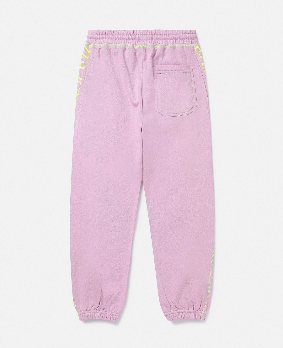 Barn Stella McCartney Byxor Och Kjolar | Smc Neon Trim Joggers