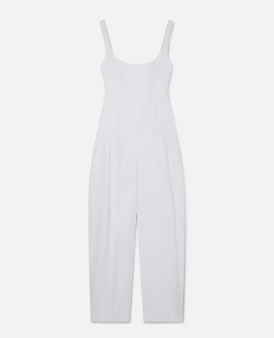 Kvinnor Stella McCartney Allt-I-Ett | Jumpsuit I Linne-Bomullskorsett