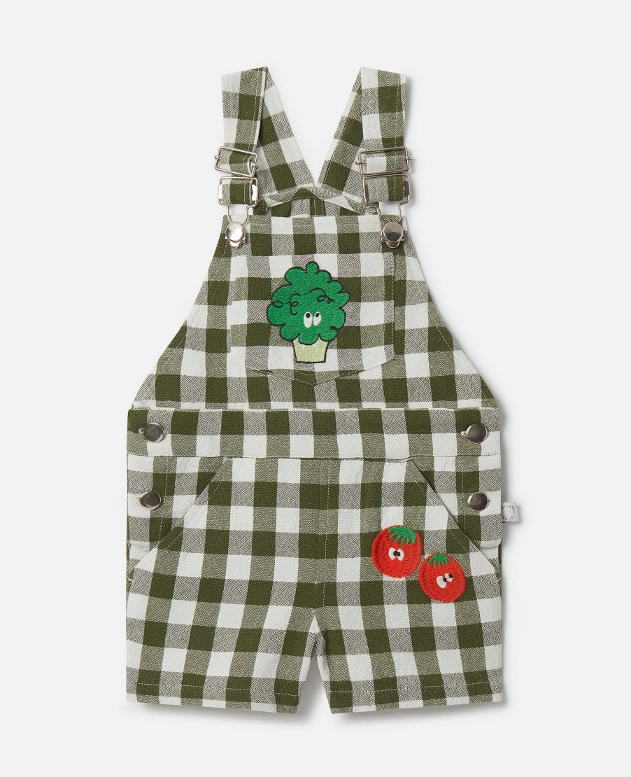 Barn Stella McCartney Baby Boys | Veggiebroderi Gingham Dungarees