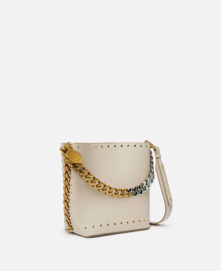 Kvinnor Stella McCartney Frayme Vaska | Frayme Dubbade Grainy Alter Mat Bucket Bag