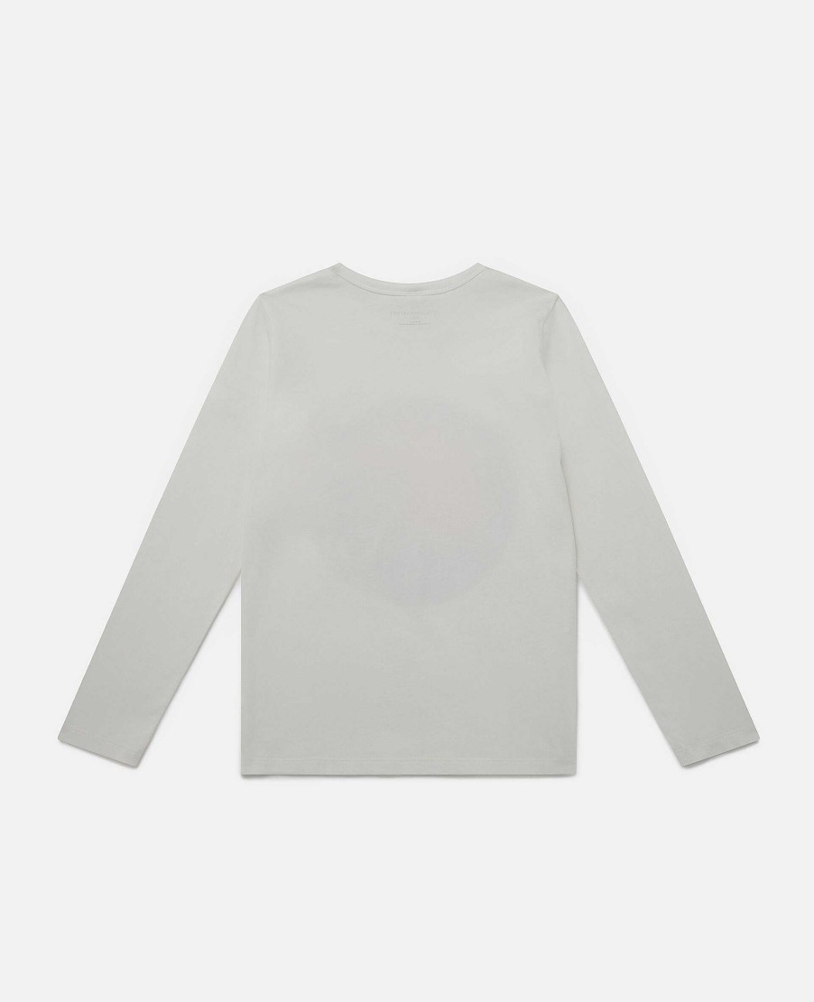 Barn Stella McCartney Trojor Och Koftor | Logotyp Scribble Disc Langarmad T-Shirt