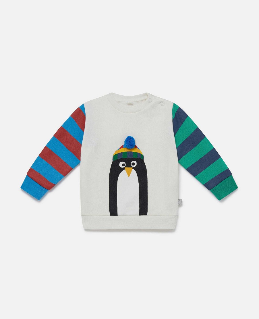 Barn Stella McCartney Baby Boys | Penguin Motiv Langarmad T-Shirt