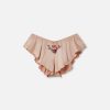 Kvinnor Stella McCartney Underklader Och Nattklader | Love You' Broderi Satin Volang Sleep Shorts