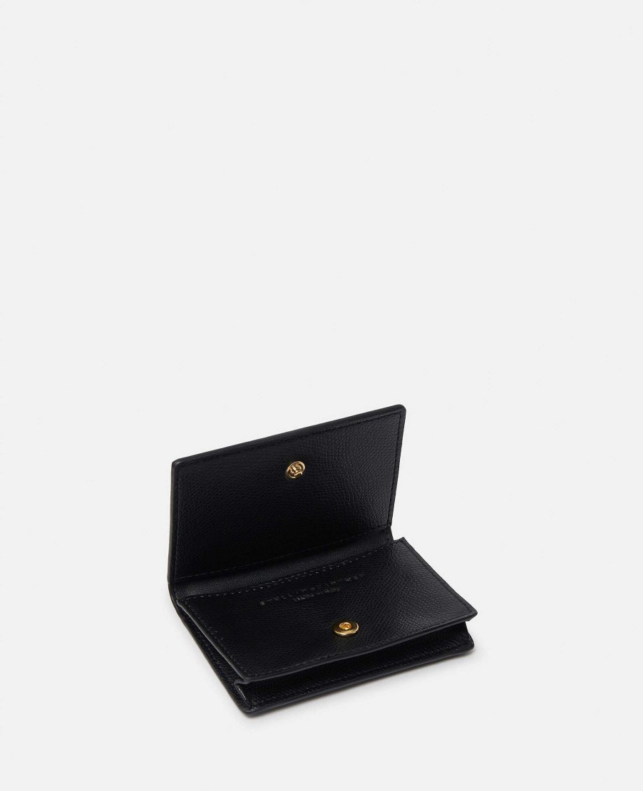 Kvinnor Stella McCartney Kompakta Planbocker | Logo Grainy Alter Mat Flap Korthallare