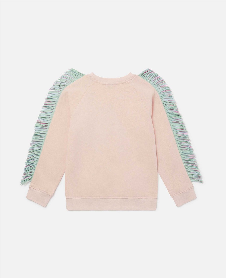 Barn Stella McCartney Trojor Och Koftor | Fringed Star Sweatshirt