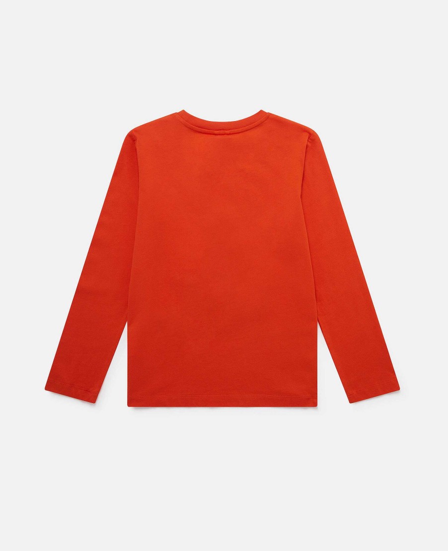 Barn Stella McCartney Trojor Och Koftor | Langarmshirt Mit Smiling Flower Motiv