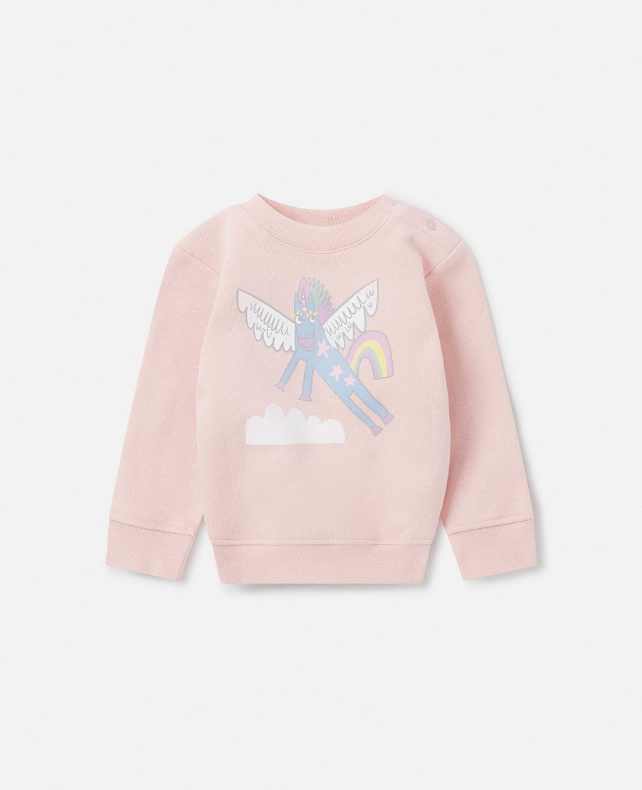 Barn Stella McCartney Baby Flickor | Rainbow Unicorn Sweatshirt