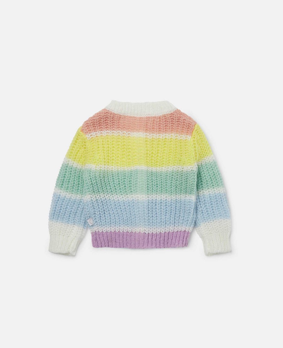 Barn Stella McCartney Baby Flickor | Rainbow Stripe Cardigan