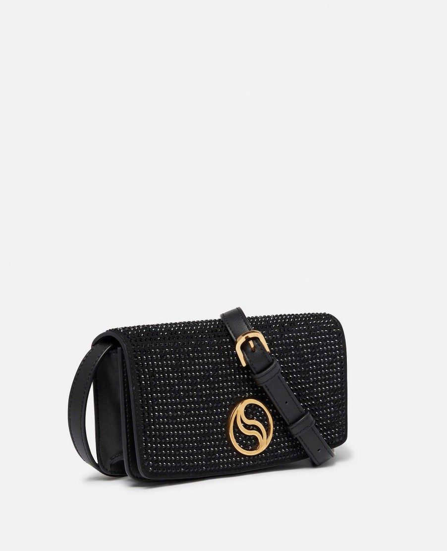 Kvinnor Stella McCartney Crossbody-Vaskor | S-Wave Crystal Hotfix-Planbok Pa Rem