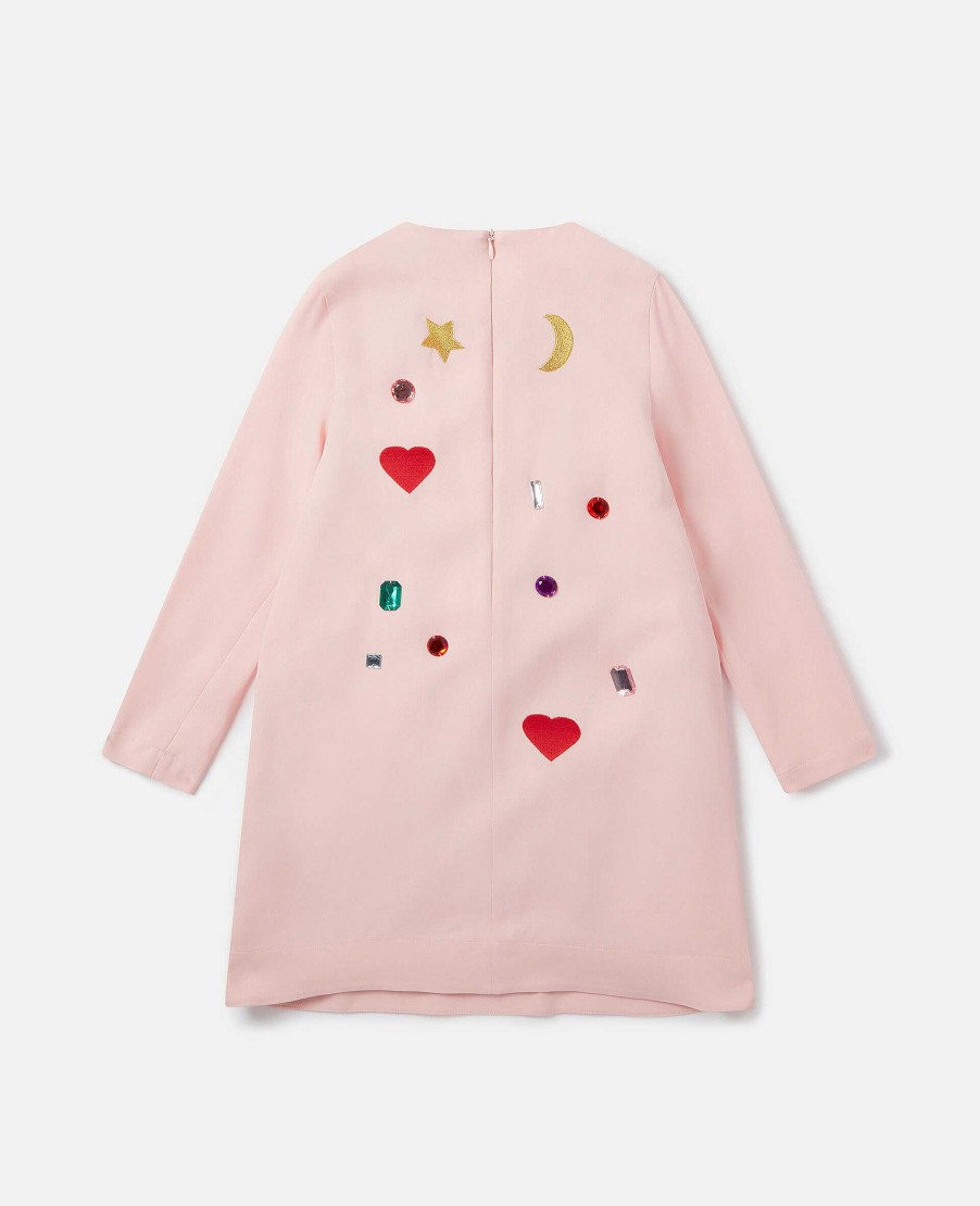 Barn Stella McCartney Klanningar Och Allt-I-Ett | Gem Doodle Broderi Jerseyklanning