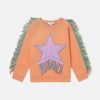 Barn Stella McCartney Trojor Och Koftor | Fringed Star Sweatshirt