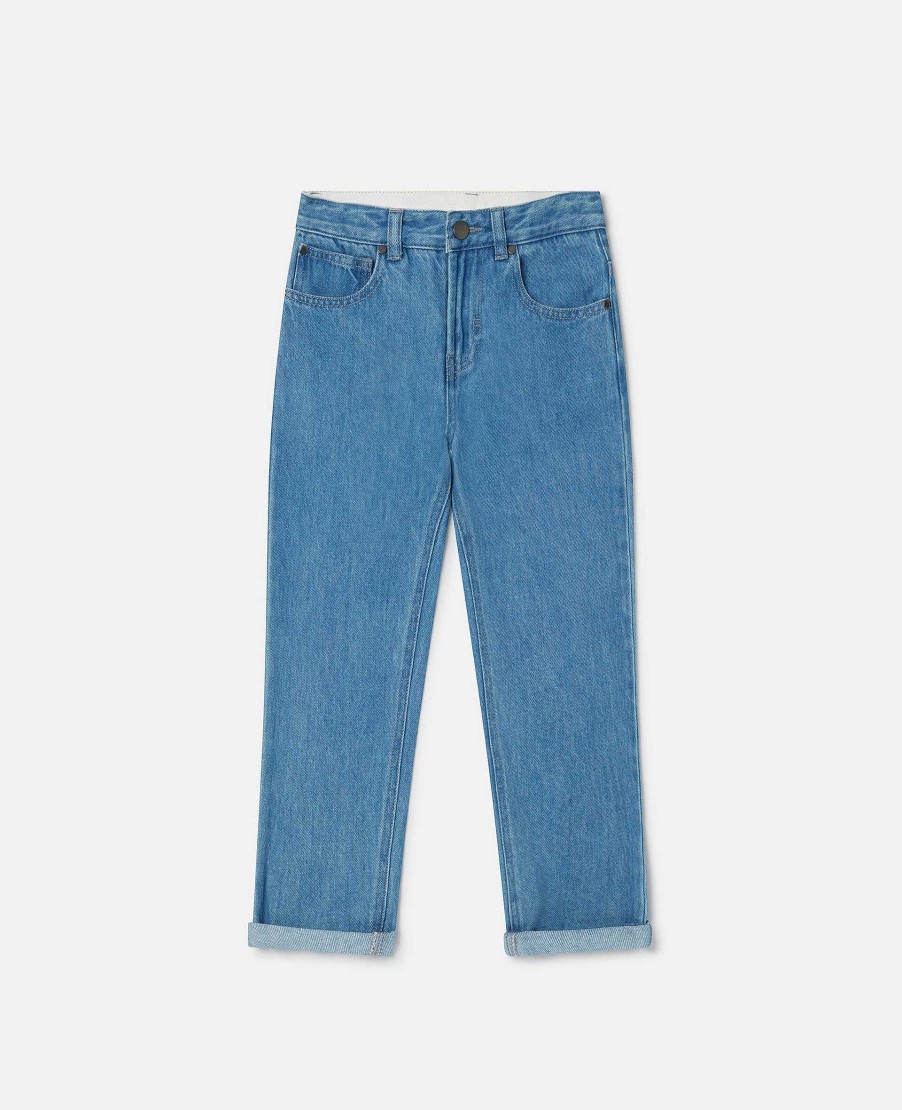 Barn Stella McCartney Byxor Och Shorts | Jeans Med Avslappnad Passform