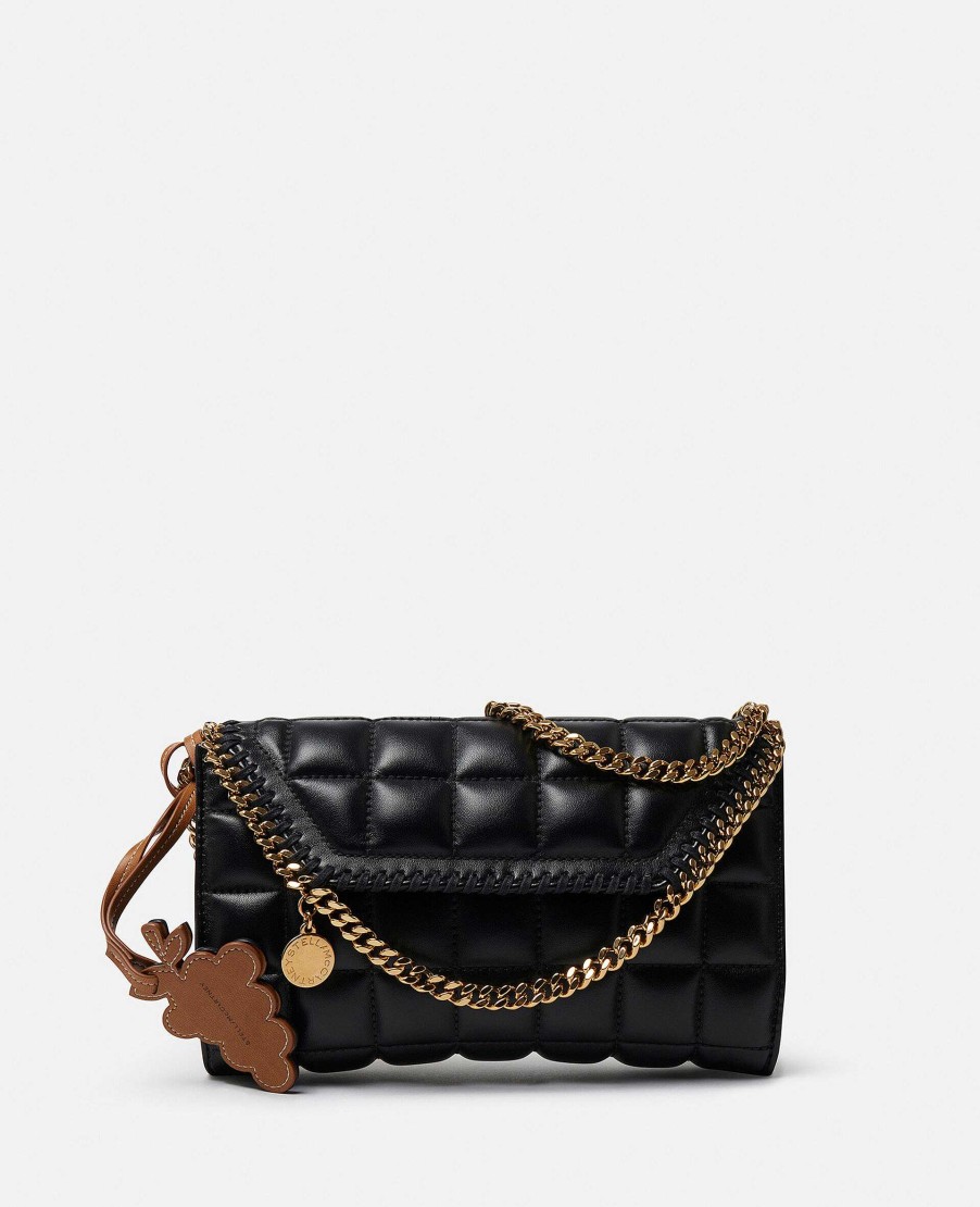 Kvinnor Stella McCartney Crossbody-Vaskor | Falabella Square Quilted Wallet Crossbody-Vaska