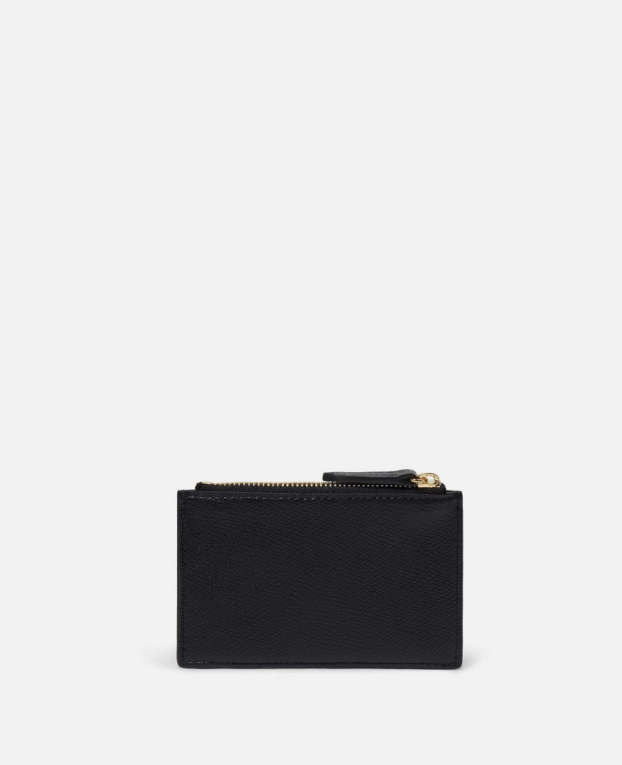 Kvinnor Stella McCartney Kompakta Planbocker | Logo Grainy Alter Mat Zip-Korthallare