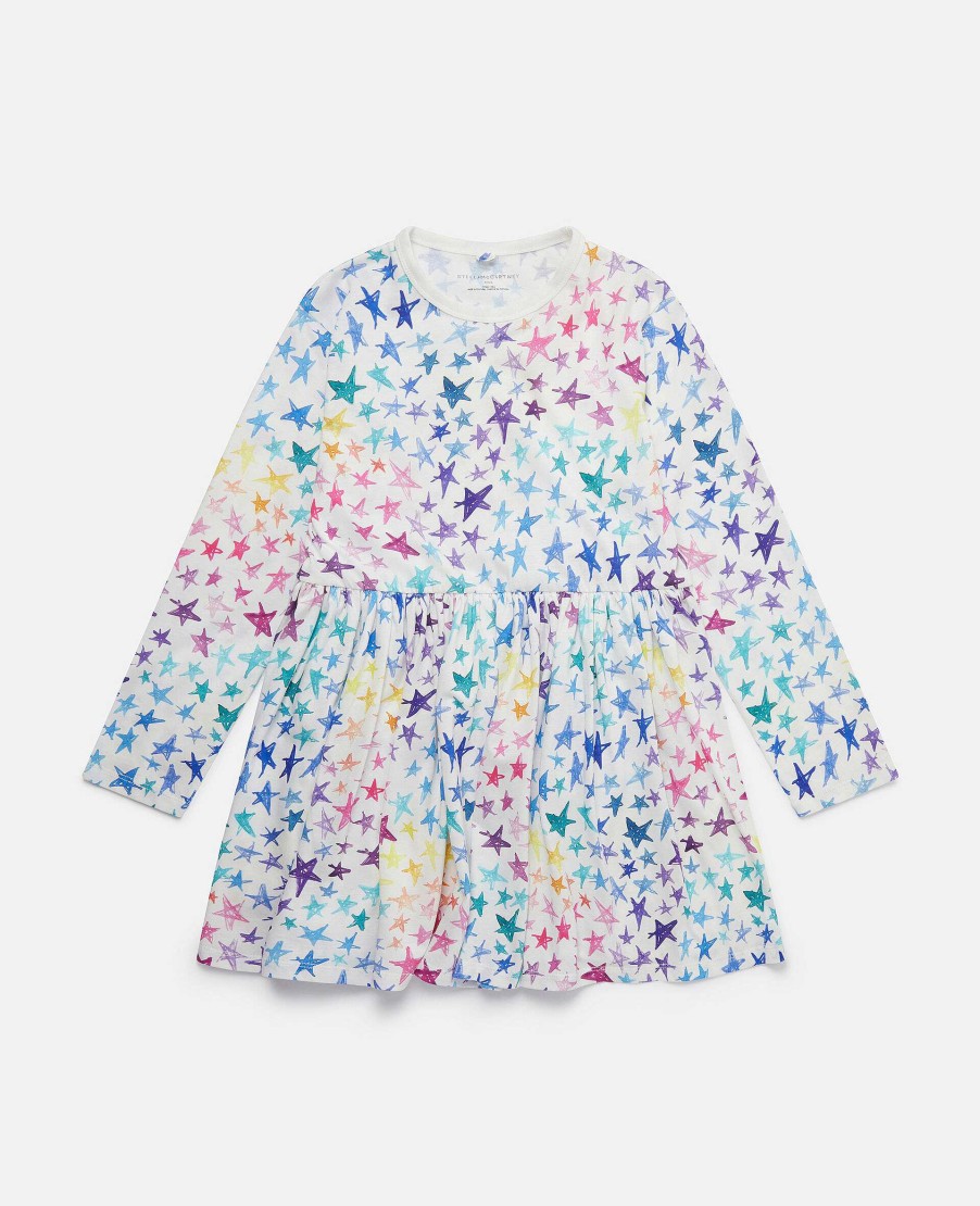 Barn Stella McCartney Klanningar Och Allt-I-Ett | Rainbow Star Doodle Skater Klanning