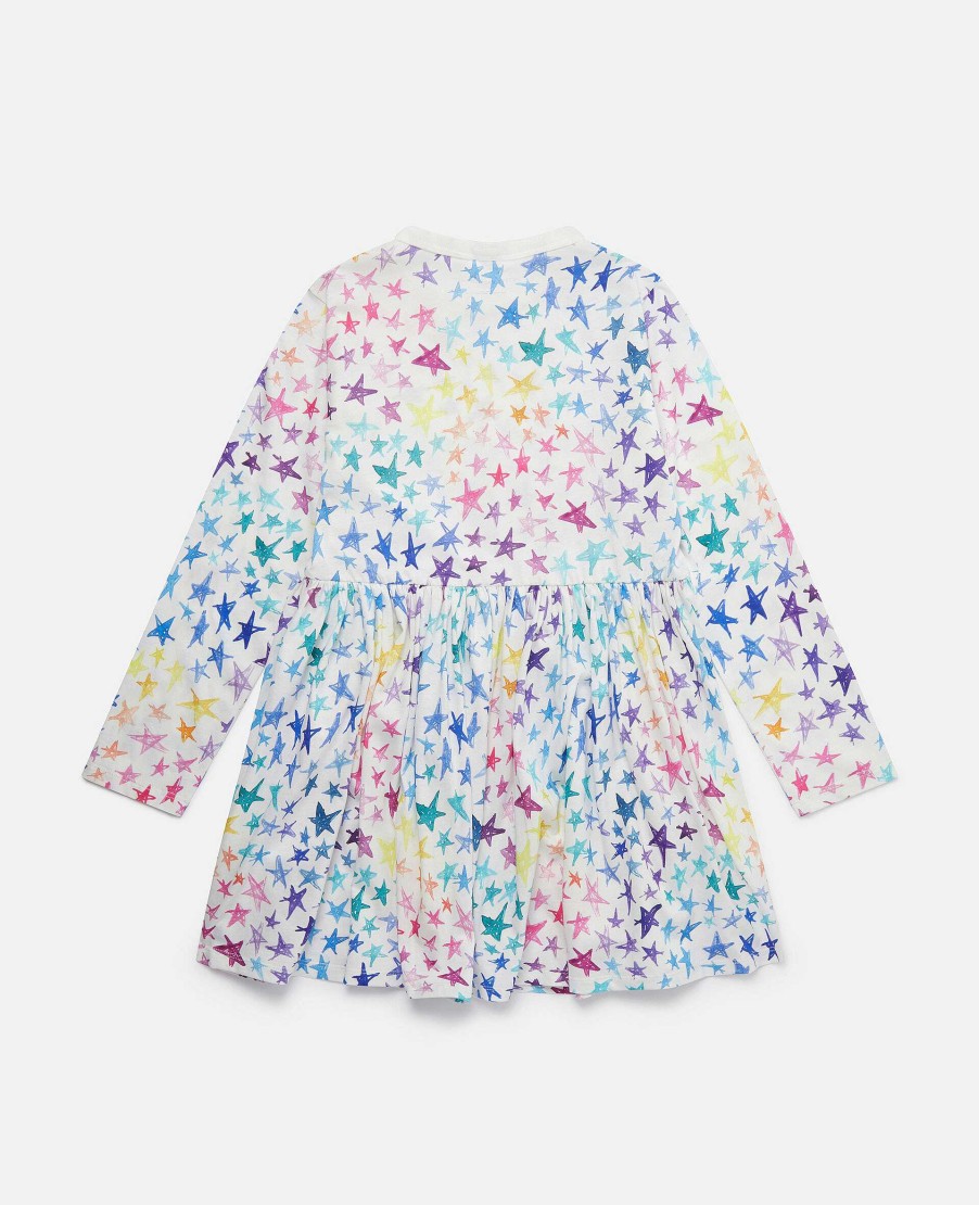 Barn Stella McCartney Klanningar Och Allt-I-Ett | Rainbow Star Doodle Skater Klanning