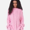 Kvinnor Stella McCartney Trojor Och T-Shirts | Kabelstickad Cape Jumper