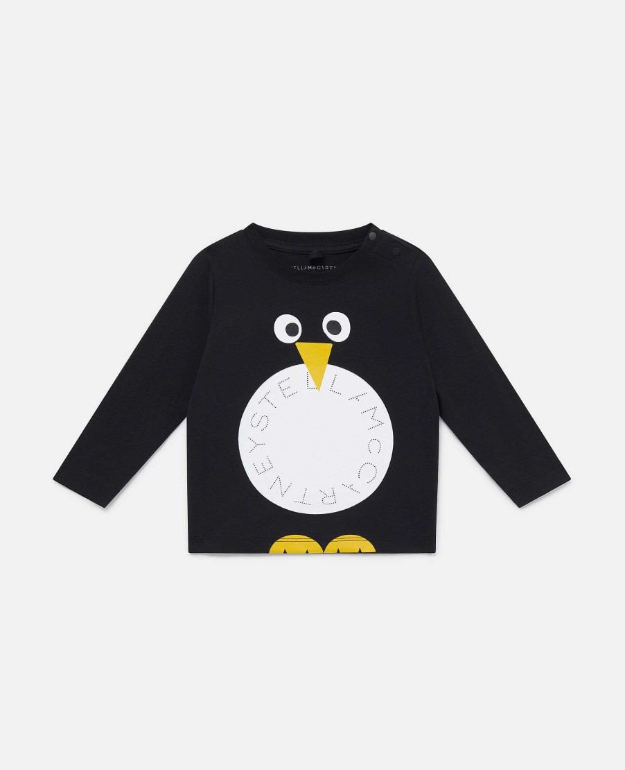 Barn Stella McCartney Baby Boys | Penguin Motiv Langarmad T-Shirt