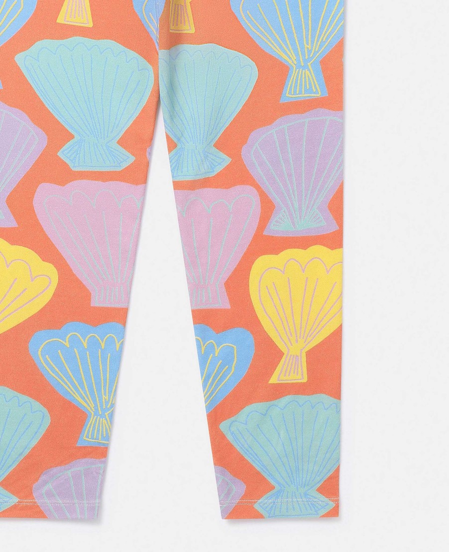 Barn Stella McCartney Byxor Och Kjolar | Leggings Med Snackskalstryck