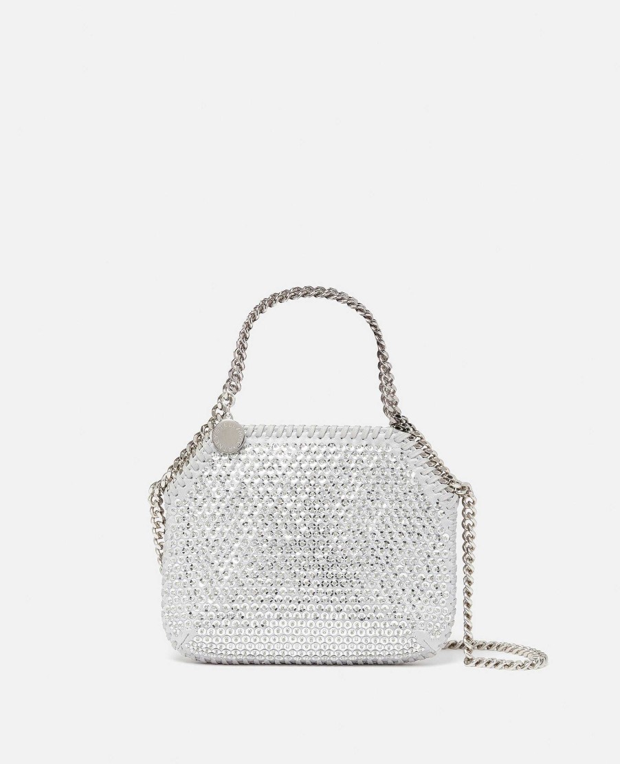 Kvinnor Stella McCartney Ikonisk Falabella | Falabella Crystal Mesh Mini Tote Bag