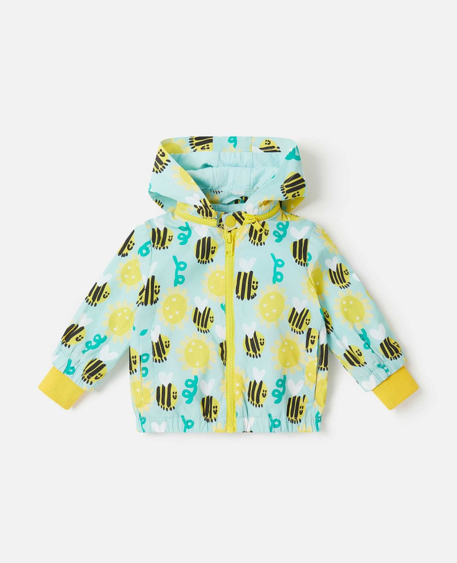 Barn Stella McCartney Baby Flickor | Huvjacka Med Humblebee Sunflower Print