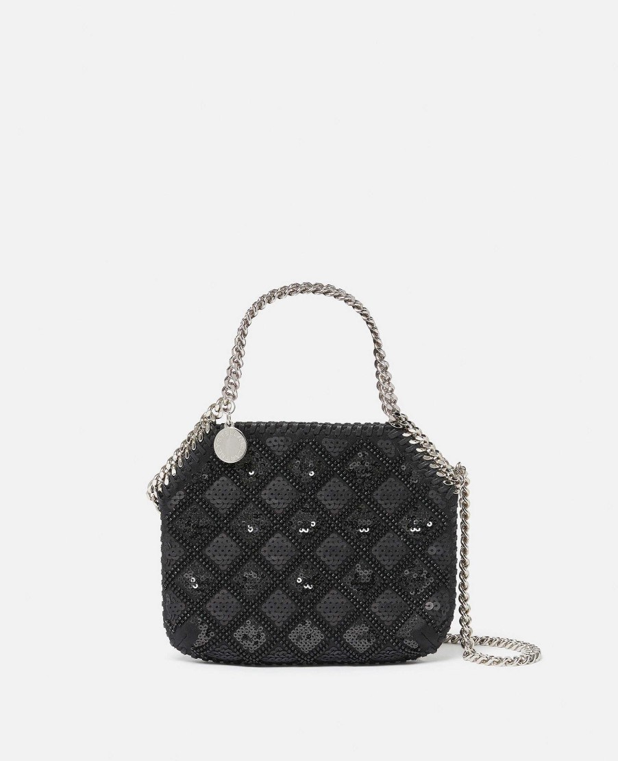 Kvinnor Stella McCartney Ikonisk Falabella | Falabella Rutig Paljettbroderi Pa Kvallen