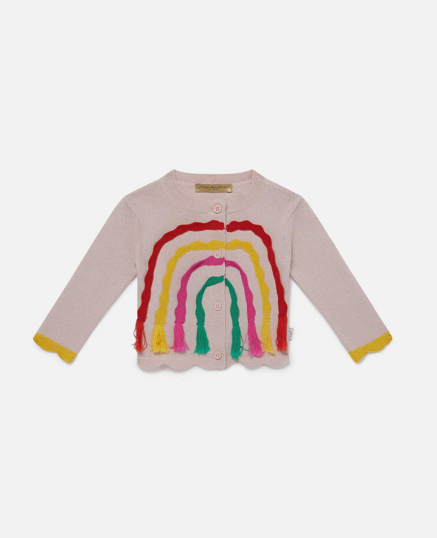 Barn Stella McCartney Baby Flickor | Rainbow Ribbon Cardigan