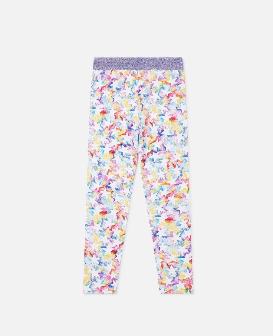 Barn Stella McCartney Byxor Och Kjolar | Rainbow Star Outline Leggings