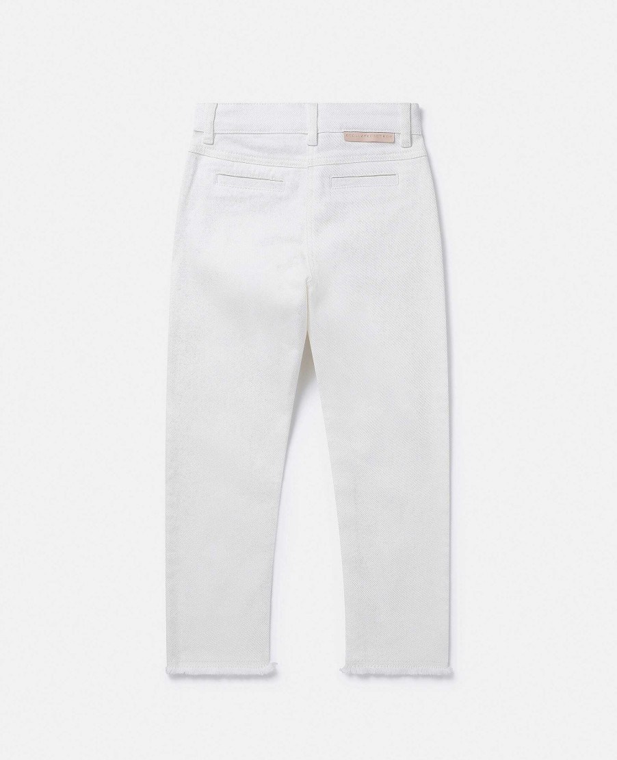 Barn Stella McCartney Byxor Och Kjolar | Patch Pocket Jeans Med Raka Ben