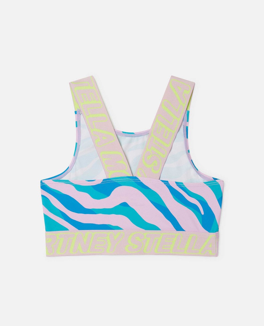 Barn Stella McCartney T-Shirts Och Toppar | Zebra Print Crop Top