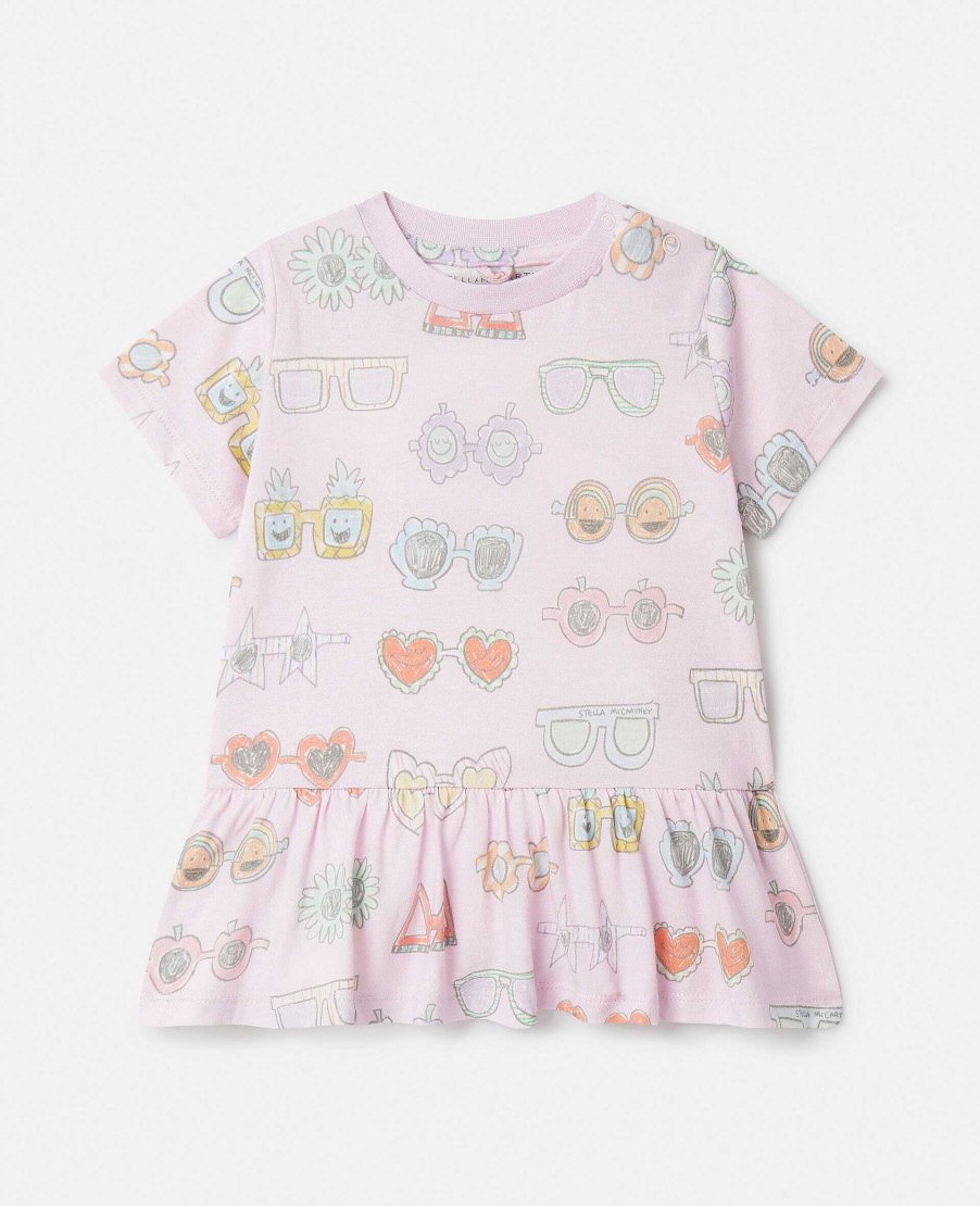 Barn Stella McCartney Troja Och T-Shirts | Solglasogon Doodle Print Frilled Dress