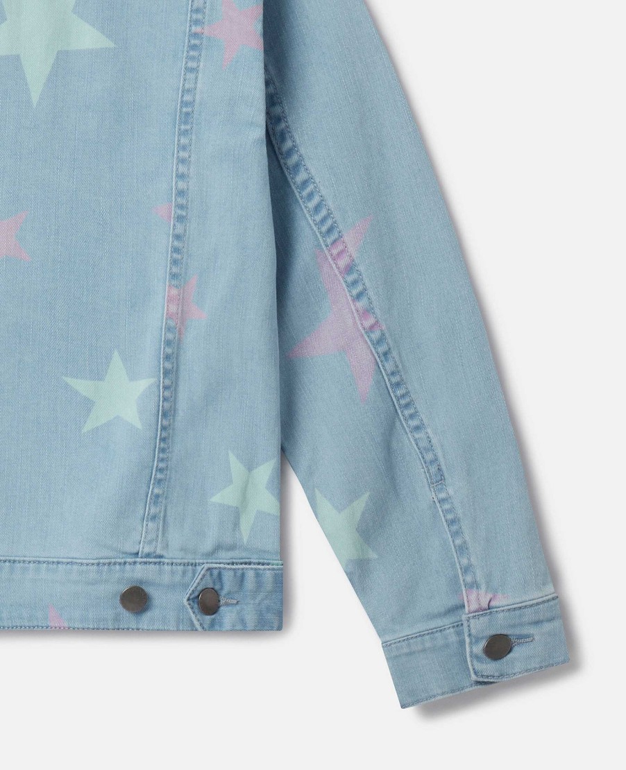 Barn Stella McCartney Ytterklader | Stella Star Print Jeansjacka