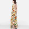 Kvinnor Stella McCartney Klanningar | Lady Garden Print One-Soulder Cape Gown