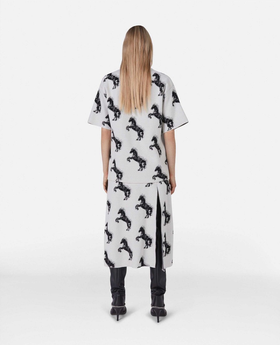 Kvinnor Stella McCartney Trojor Och T-Shirts | Pixel Horse Jacquard T-Shirt