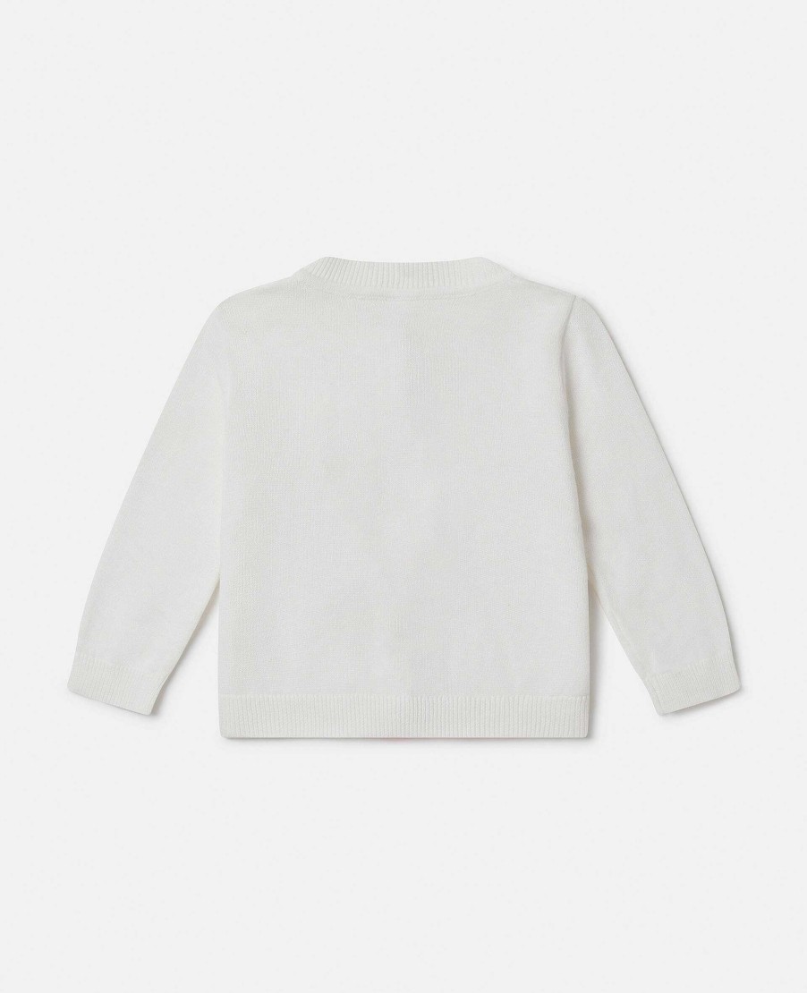 Barn Stella McCartney Baby Flickor | Rosett Virkad Applikationskofta