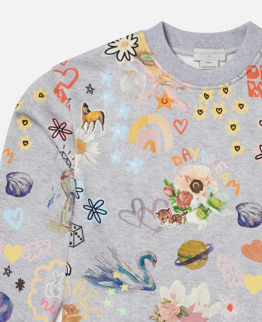 Barn Stella McCartney Trojor Och Koftor | Dreammaker Doodle Sweatshirt