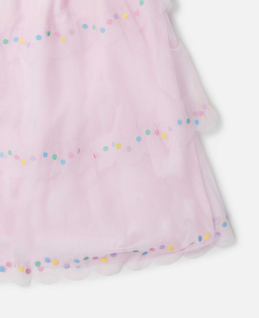 Barn Stella McCartney Klanningar Och Allt-I-Ett | Confetti Dot Tiered Klanning