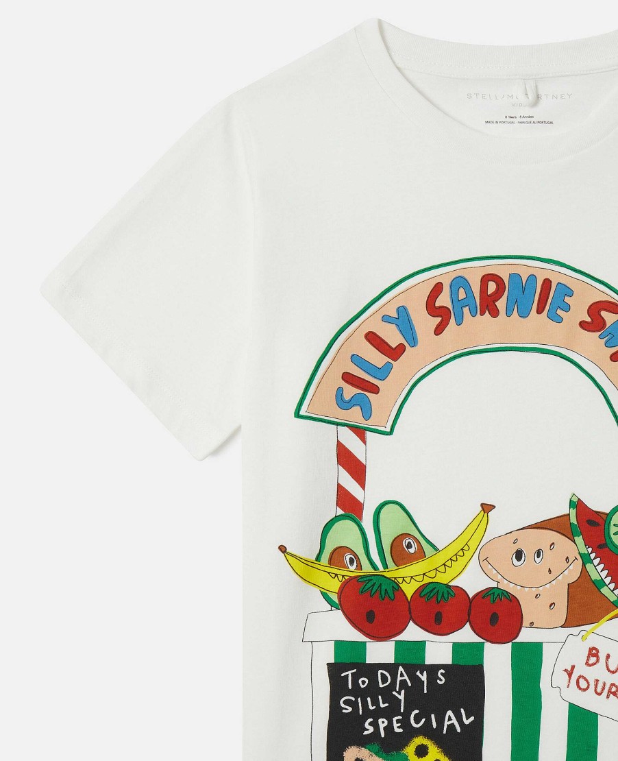 Barn Stella McCartney T-Shirts Och Troja | Sarnie Snack Stall T-Shirt