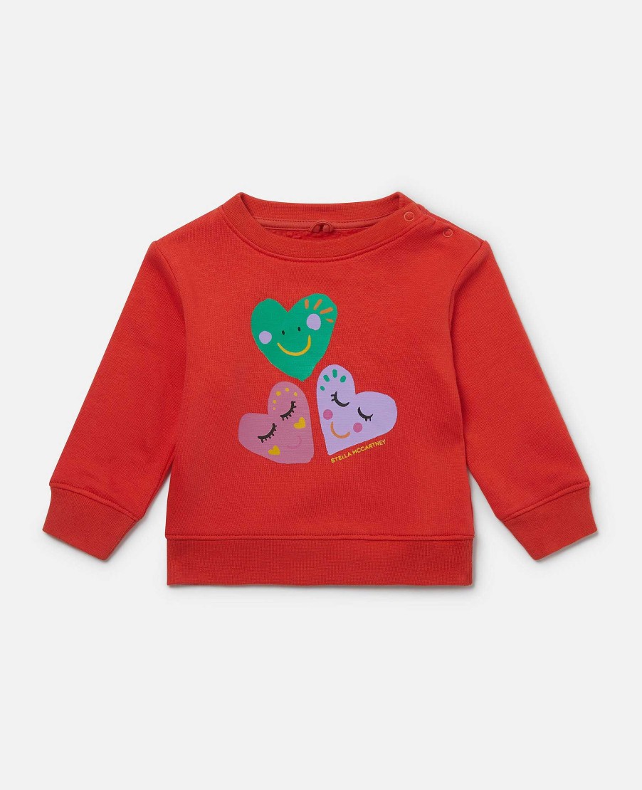 Barn Stella McCartney Baby Flickor | Sweatshirt Med Leende Hjarta