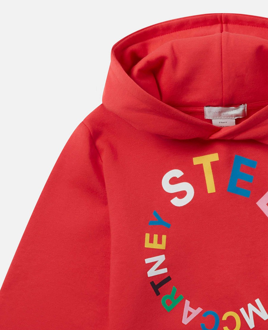 Barn Stella McCartney Trojor Och Koftor | Cirkular Logotyp Cropped Hoodie