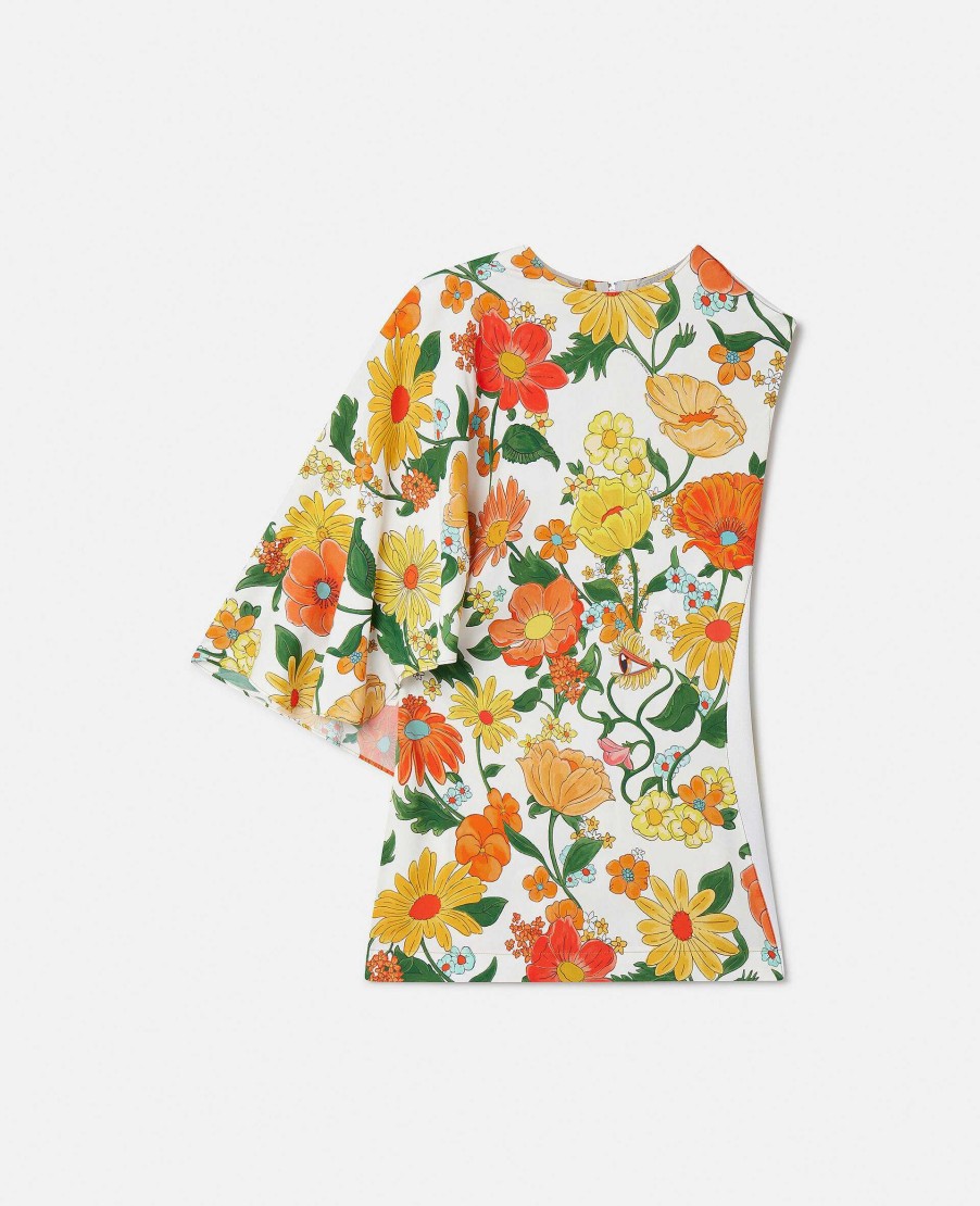 Kvinnor Stella McCartney Skjortor Och Toppar | Lady Garden Print One-Sleeve Topp