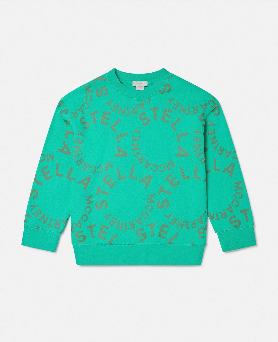 Barn Stella McCartney T-Shirts Och Troja | Rund Logotroja