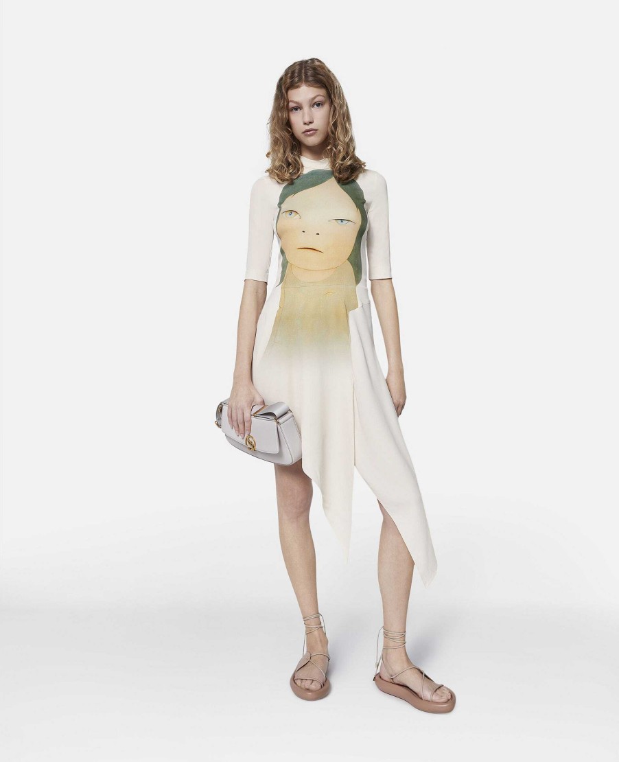 Kvinnor Stella McCartney Klanningar | In The White Room Print Asymmetrisk Klanning