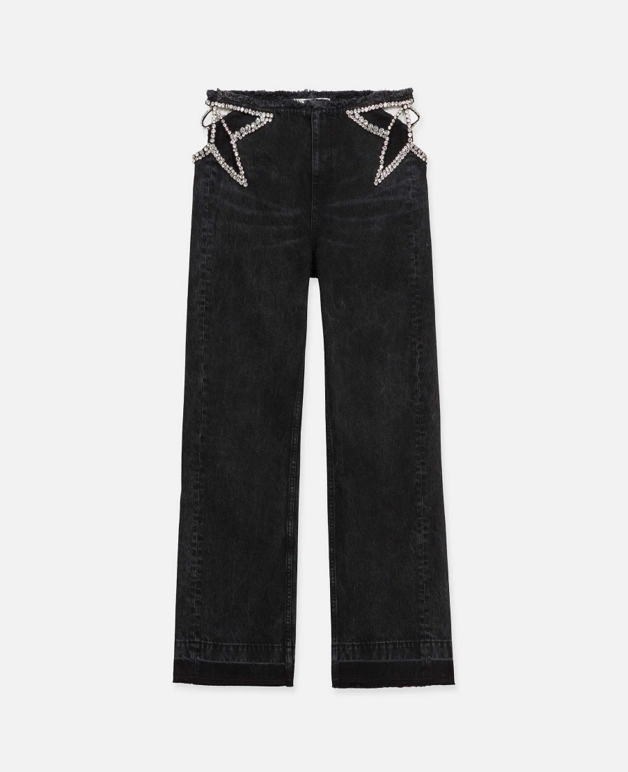 Kvinnor Stella McCartney Byxor Och Shorts | Star Cut-Out Laga Jeans